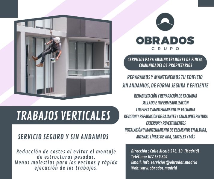 Trabajos verticales en comunidades de vecinos